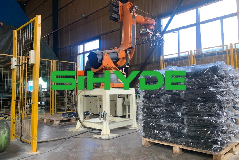 中海德再生胶码垛输送线